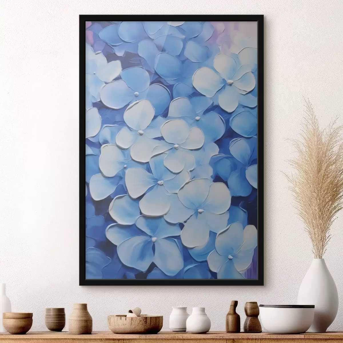 Poster Malba imitace hortenzie f45357