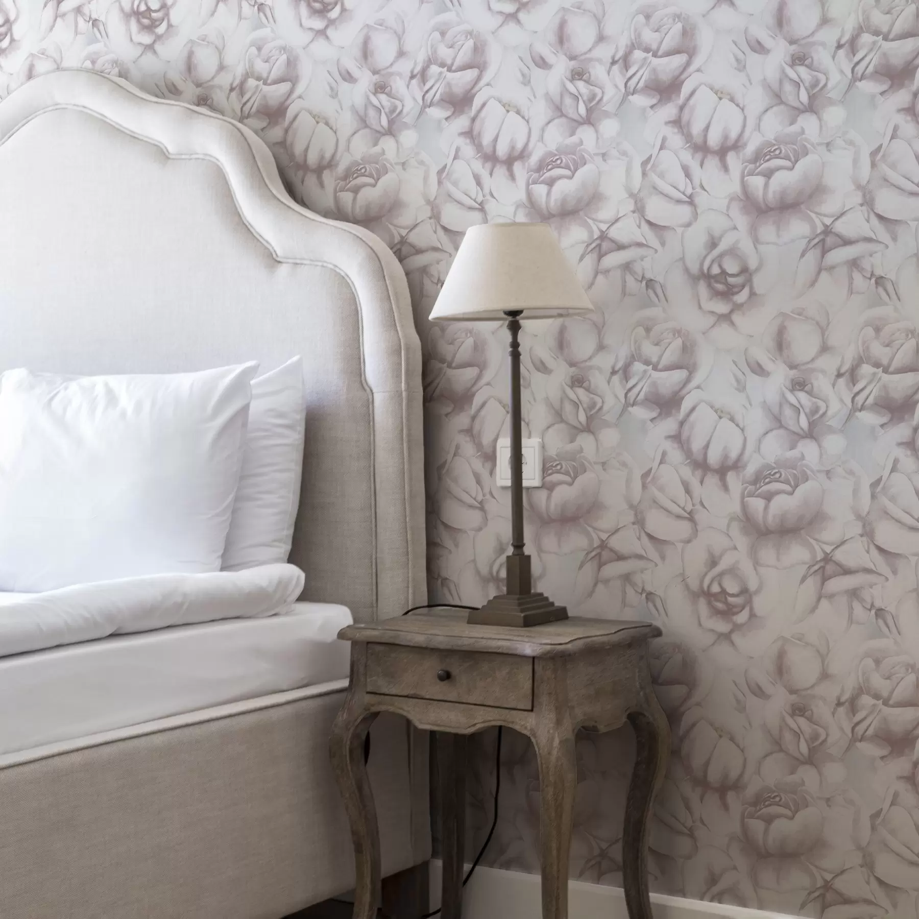 Fototapet Akvarelové růžové růže v jemném rozmazaném stylu a00434