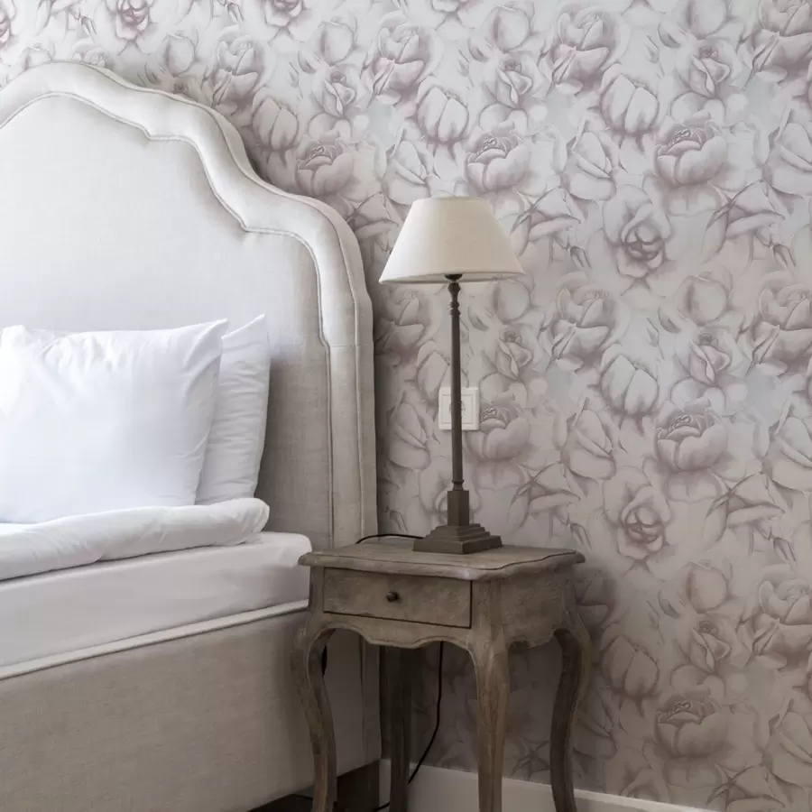 Fototapet Akvarelové růžové růže v jemném rozmazaném stylu a00434