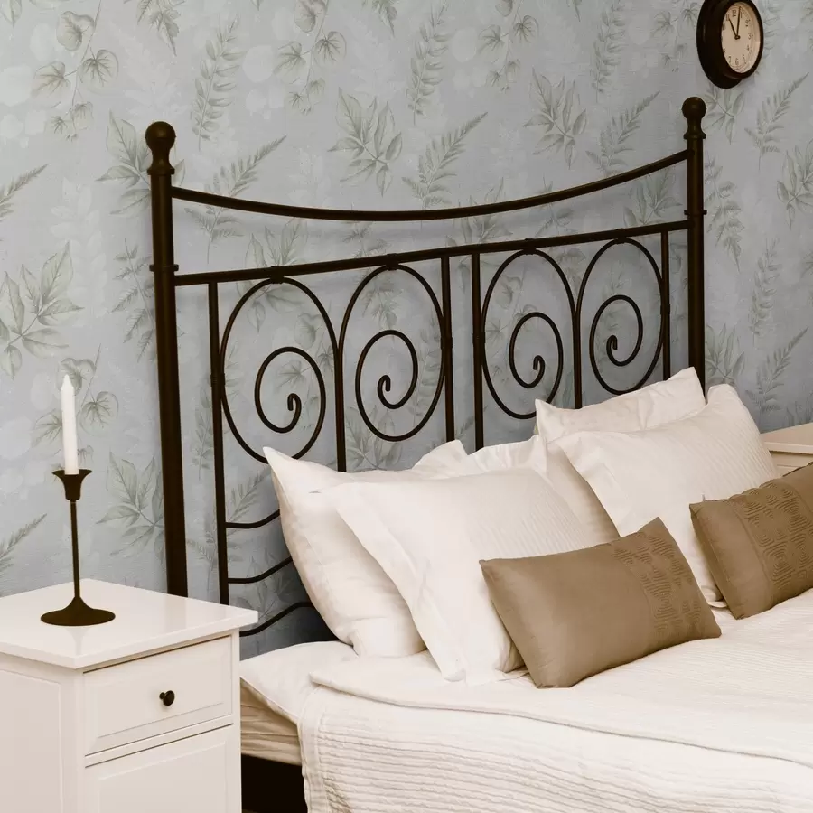 Fototapet Světlé akvarelové listy s efektem stříkanců na šedém pozadí a00446