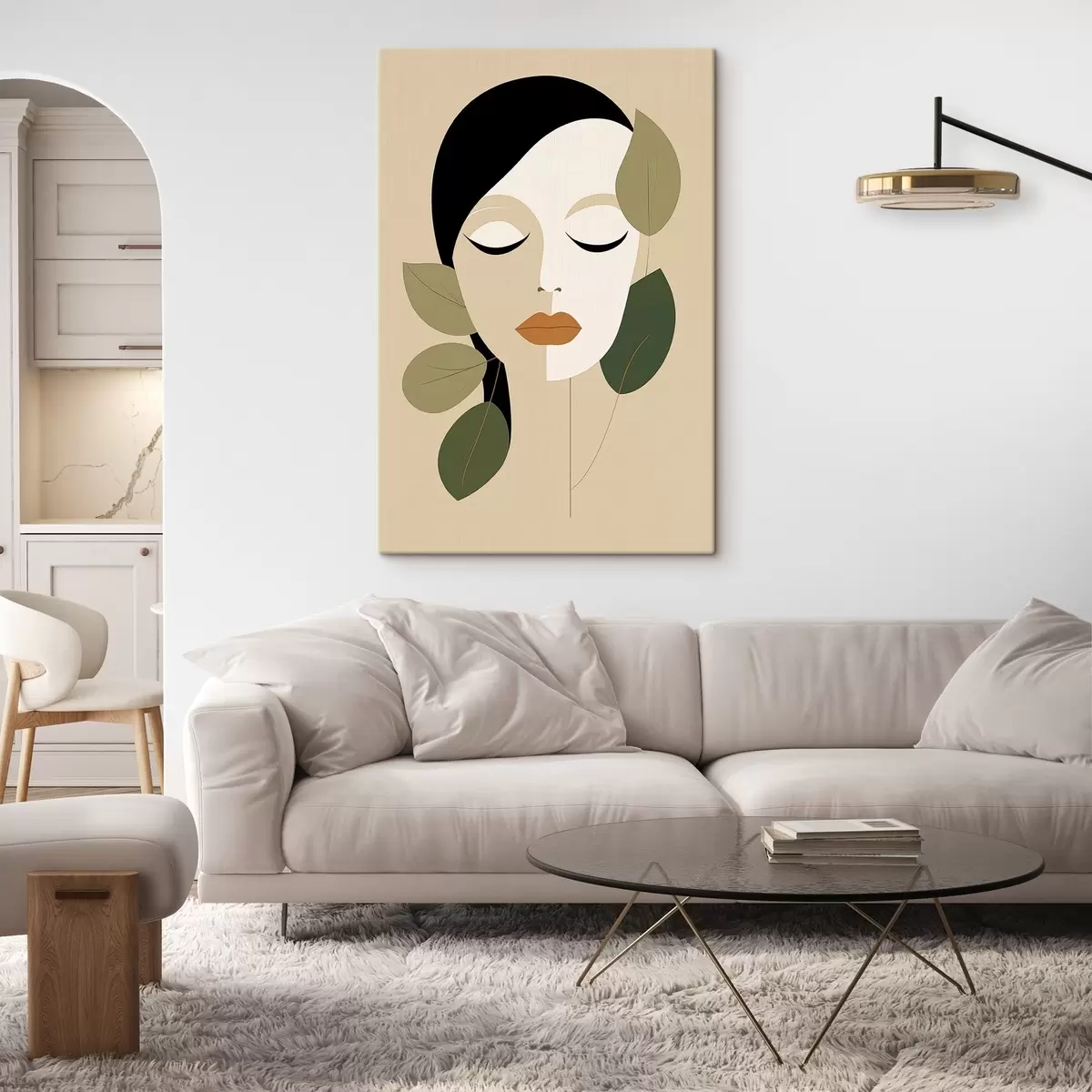 Obraz Dívka s listy Č. s45389