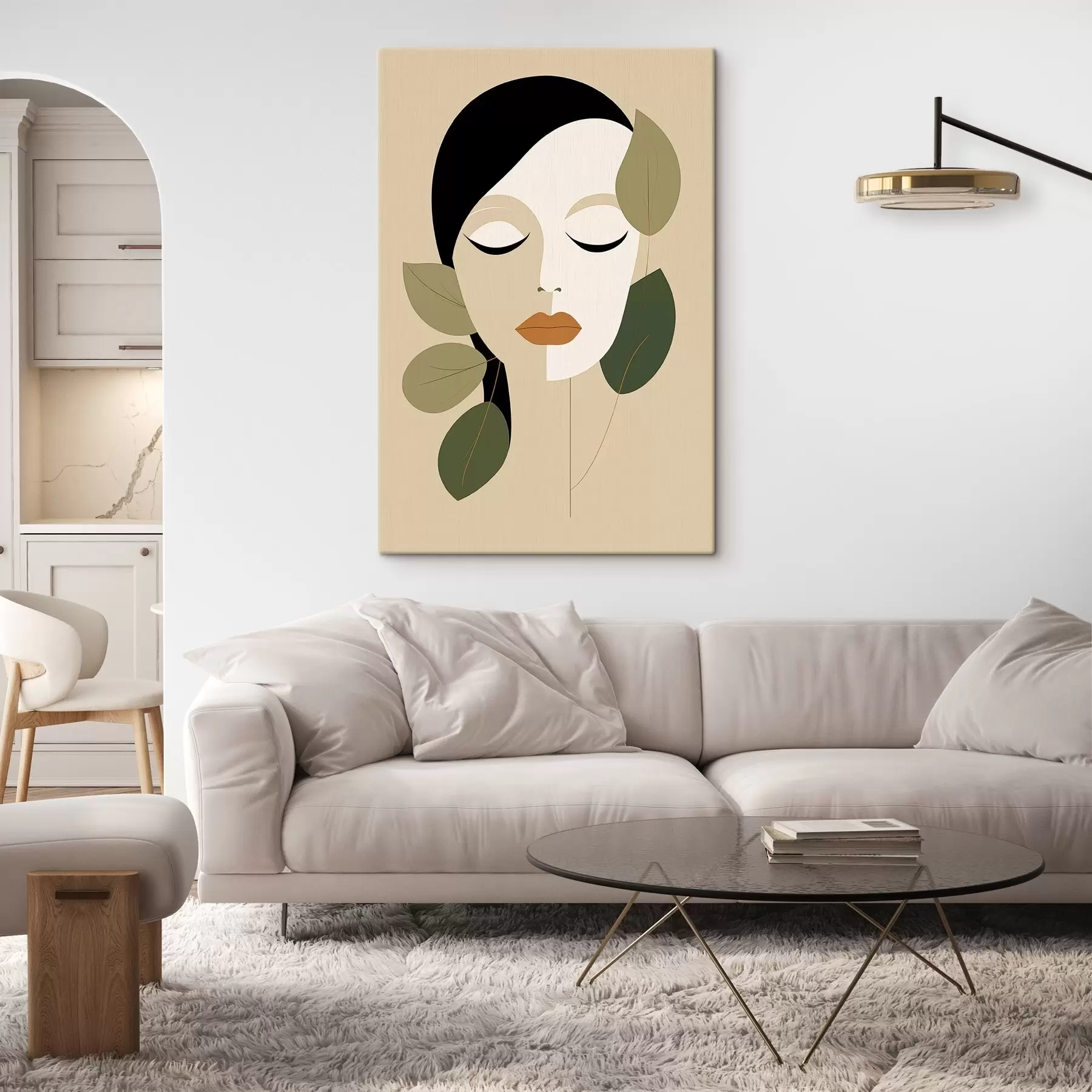 Obraz Dívka s listy Č. s45389