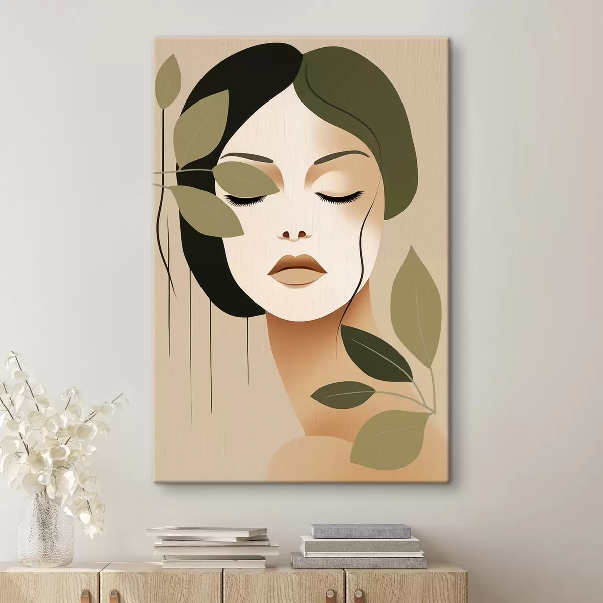 Obraz Dívka s listy Č. s45390