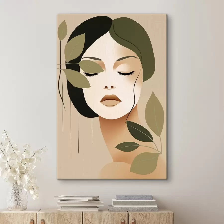 Obraz Dívka s listy Č. s45390