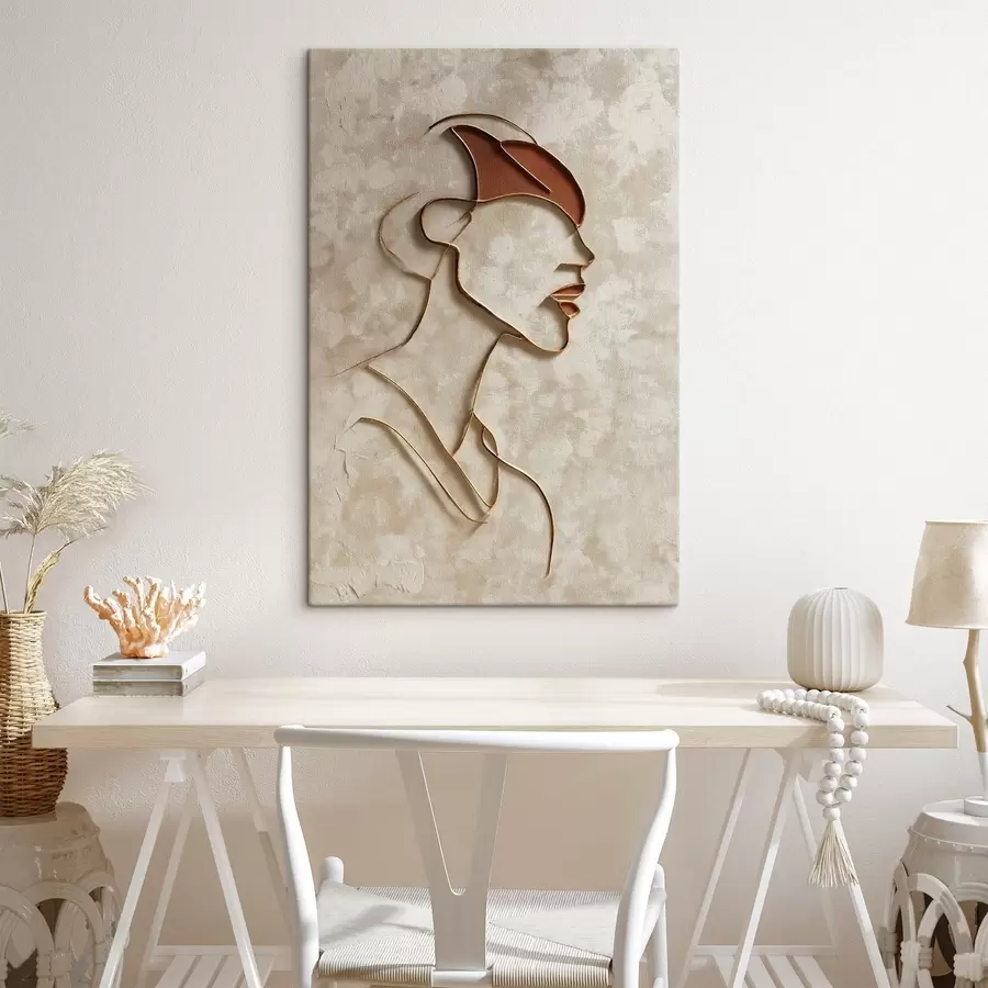Obraz Abstraktní ženská tvář Č. s45395