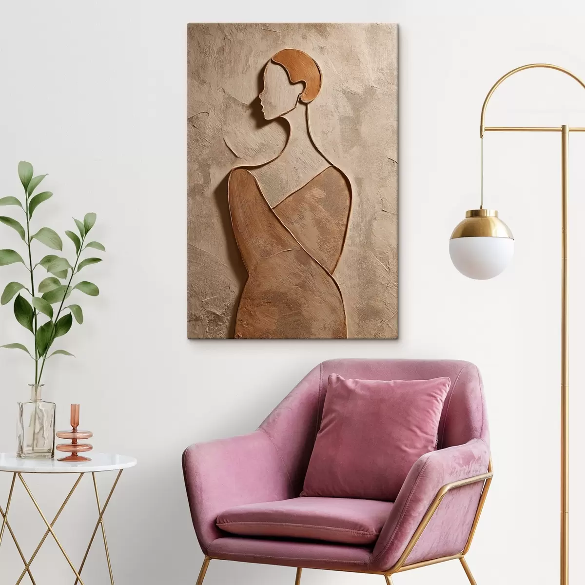 Obraz Abstraktní ženská tvář Č. s45396