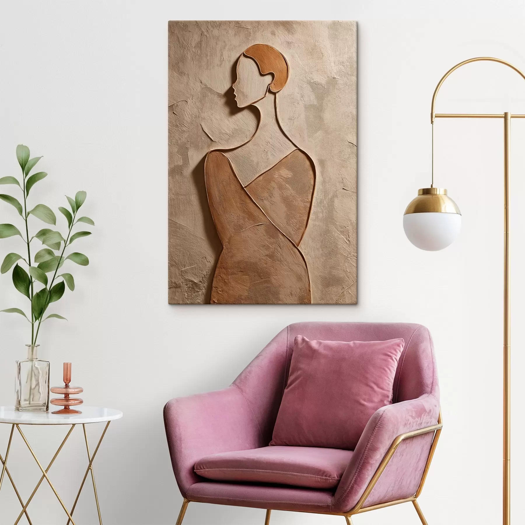 Obraz Abstraktní ženská tvář Č. s45396