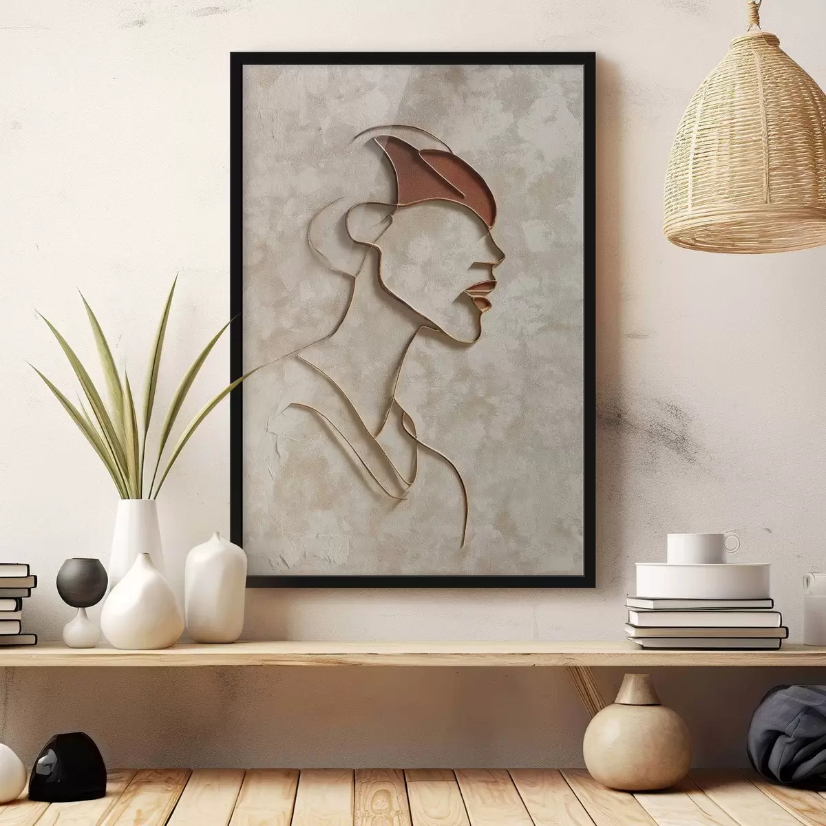 Poster Abstraktní ženská tvář f45395