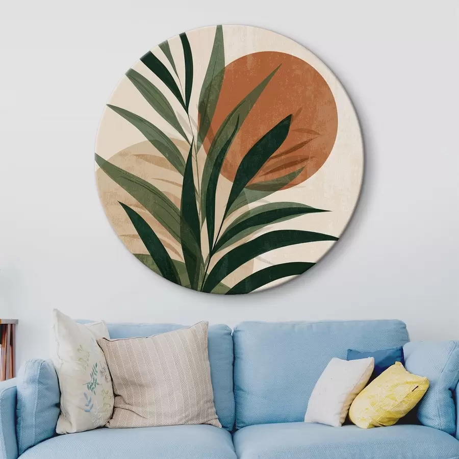 Obraz Zelené listy a západ slunce Č. r45394