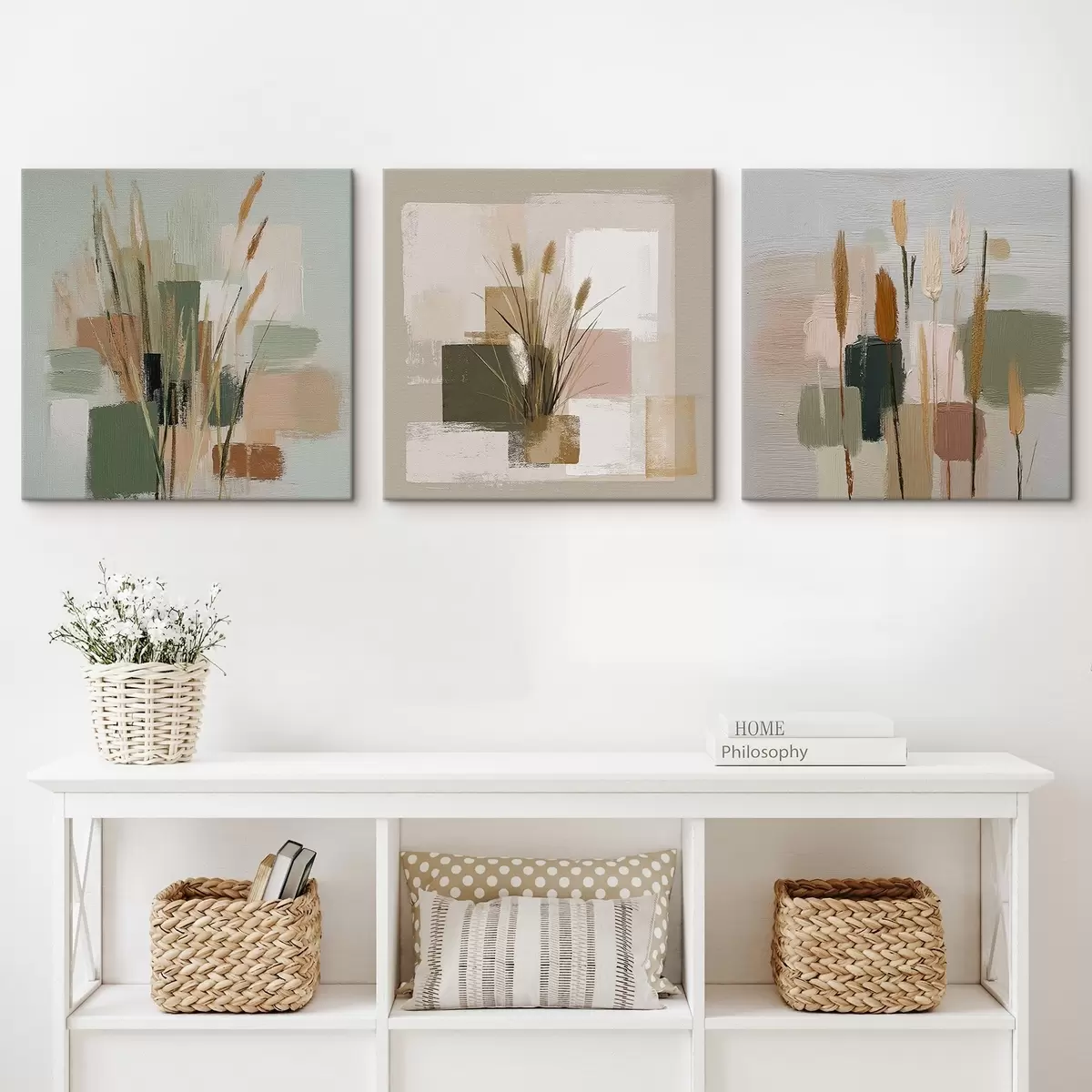 Obraz Kompozice květin a jemné tahy štětcem Č. m00594