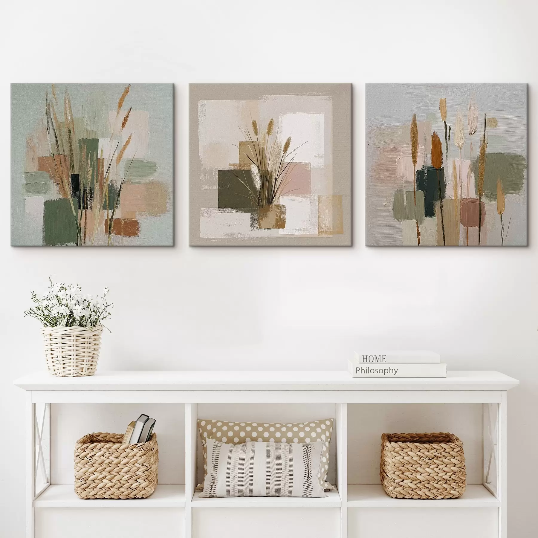 Obraz Kompozice květin a jemné tahy štětcem Č. m00594