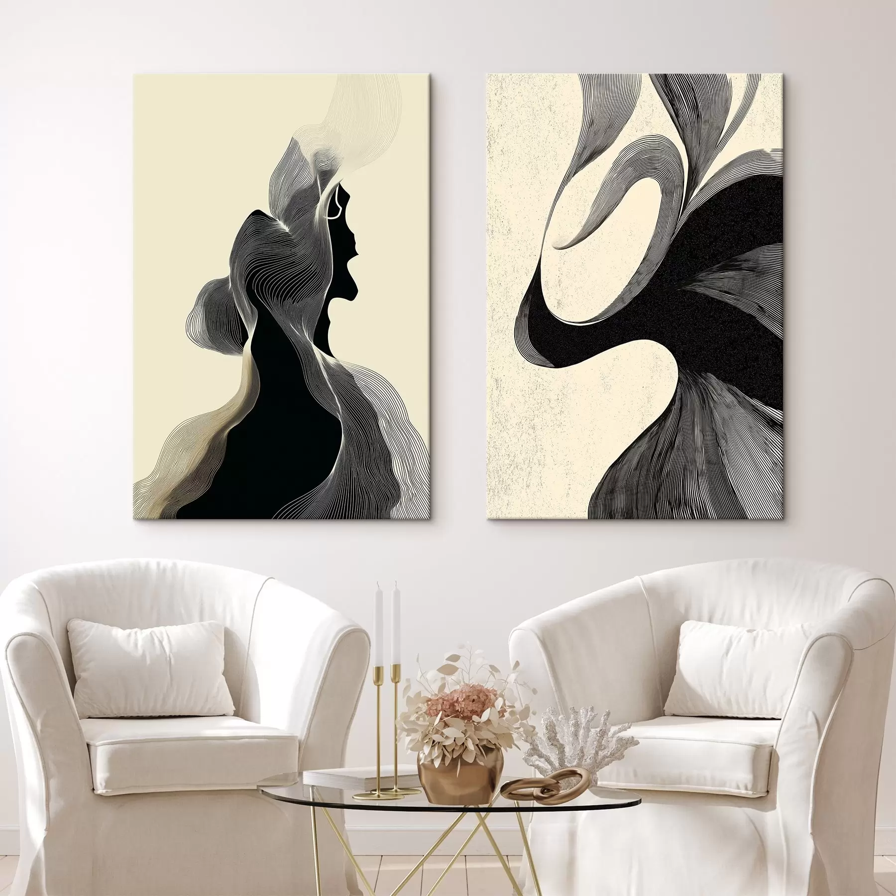 Obraz Abstraktní zvlněný reliéf s hladkými křivkami Č. m00601