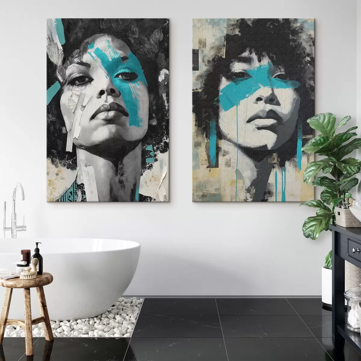 Obraz Abstraktní ženská tvář Č. m00602