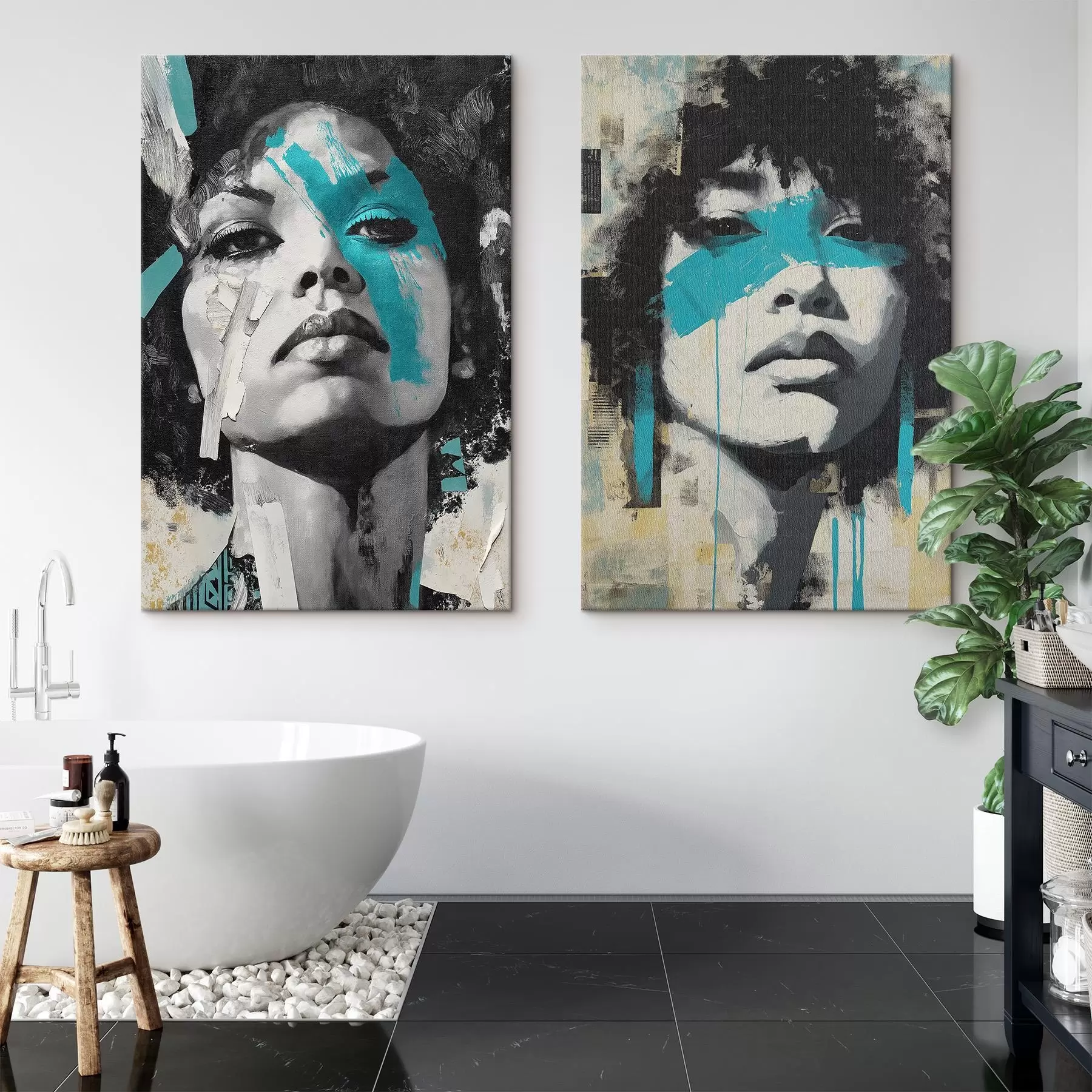 Obraz Abstraktní ženská tvář Č. m00602