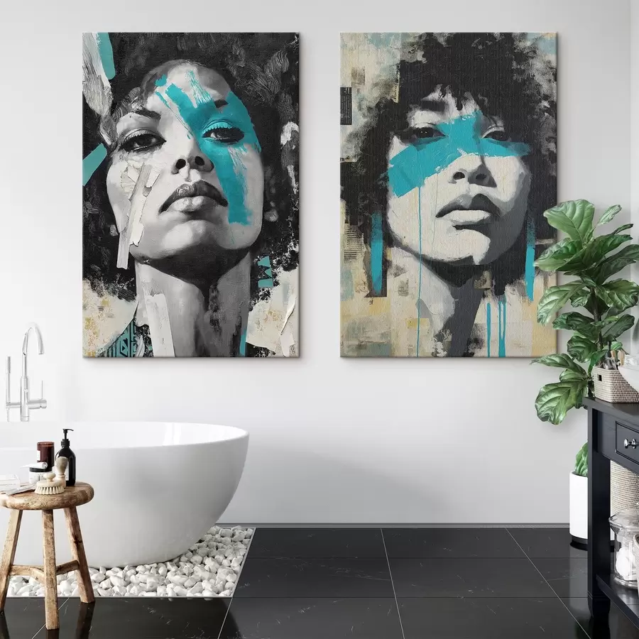 Obraz Abstraktní ženská tvář Č. m00602