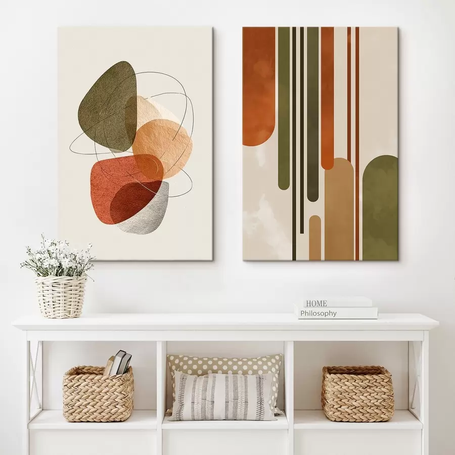 Obraz Čáry a kruhy v různých barvách Č. m00608