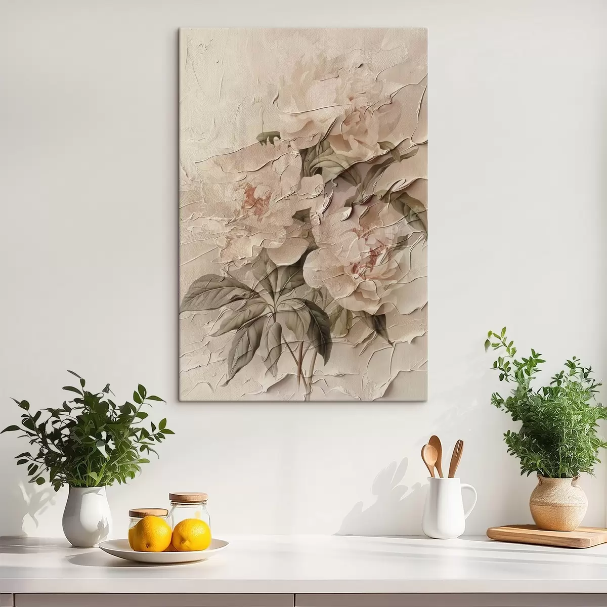 Obraz Svěží kytice pivoněk v akvarelovém stylu na světlém pozadí Č. s45336