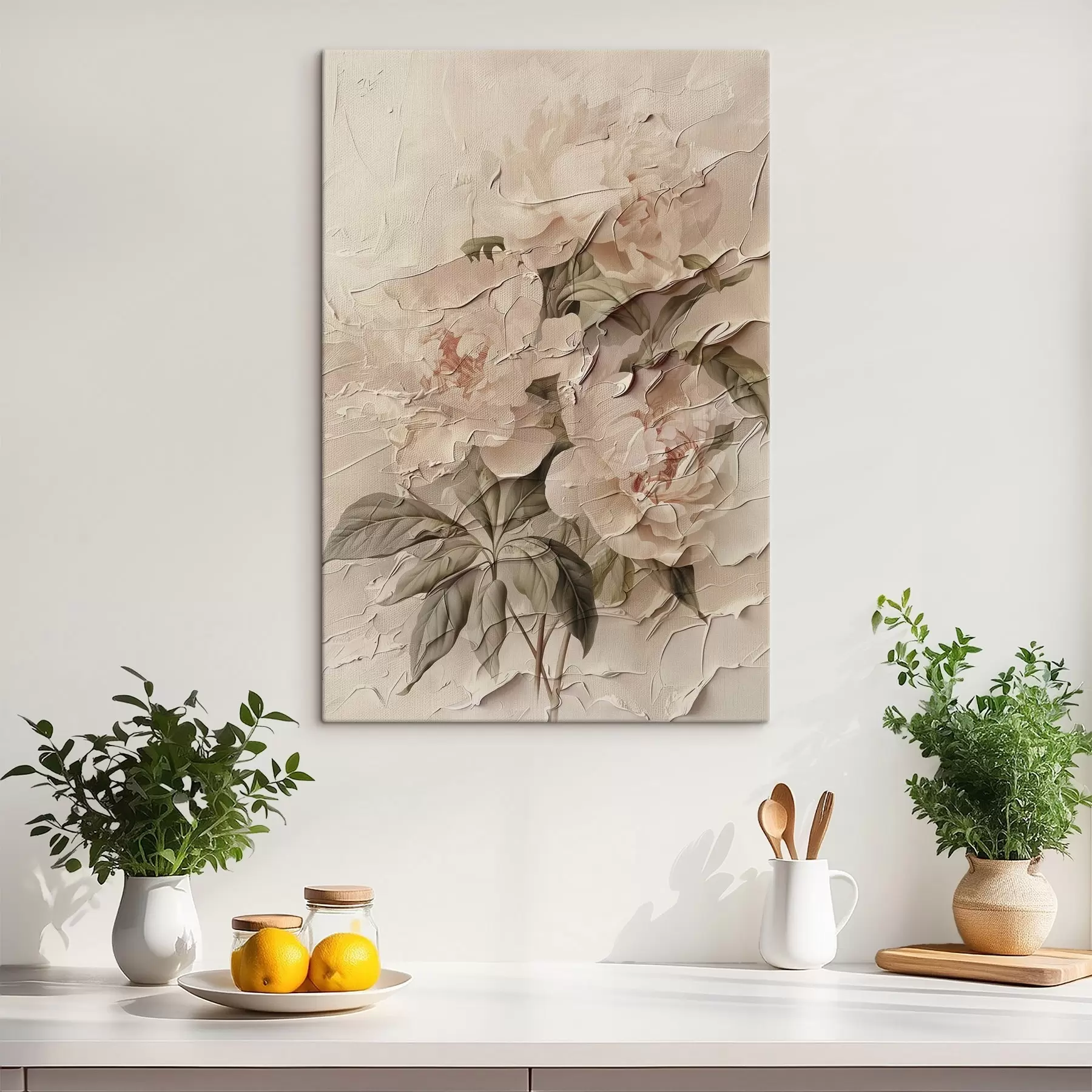 Obraz Svěží kytice pivoněk v akvarelovém stylu na světlém pozadí Č. s45336