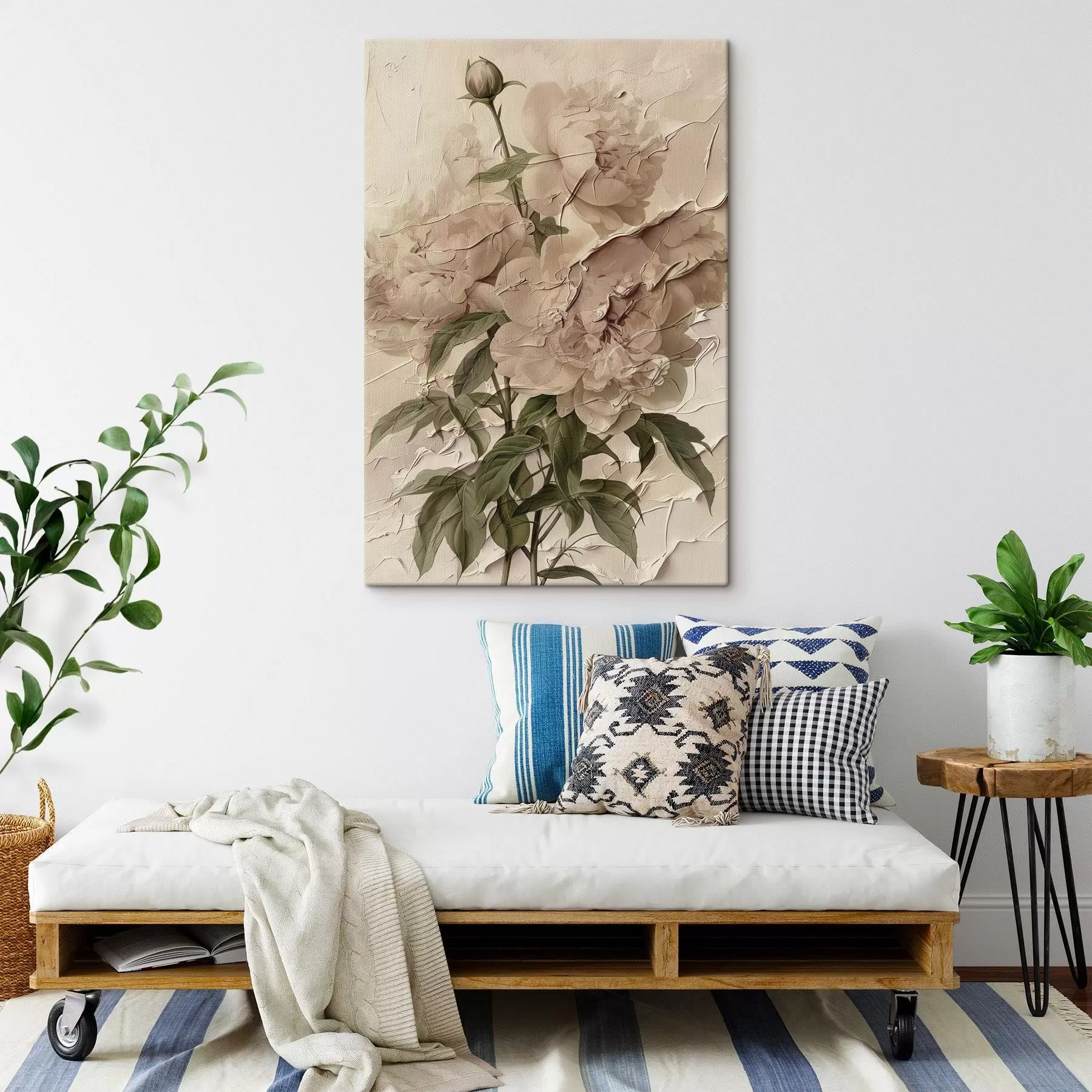 Obraz Svěží kytice pivoněk na světlém pozadí Č. s45337