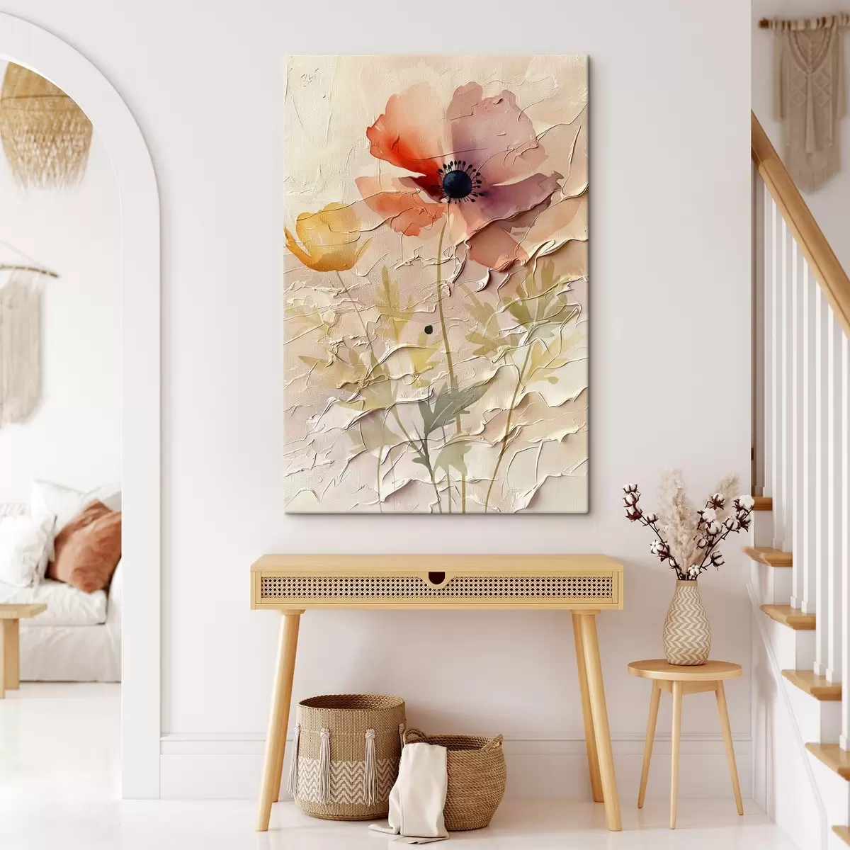 Obraz Průsvitné květinové aranžmá na světlém pozadí Č. s45338