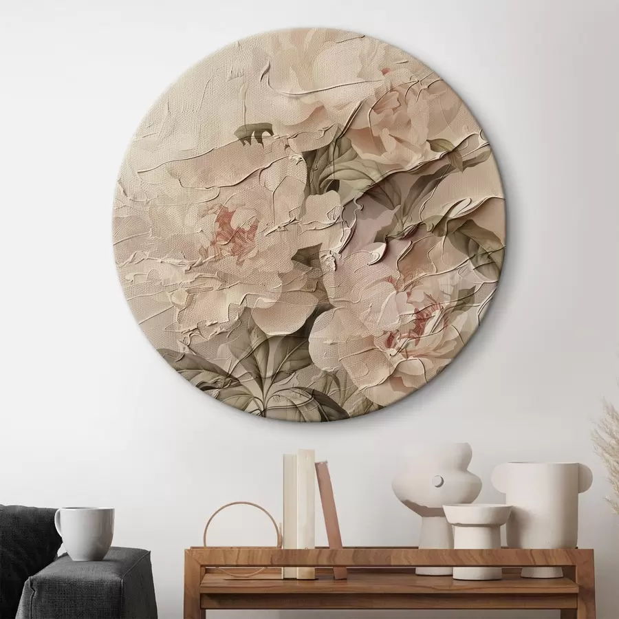 Obraz Svěží kytice pivoněk v akvarelovém stylu na světlém pozadí Č. r45336