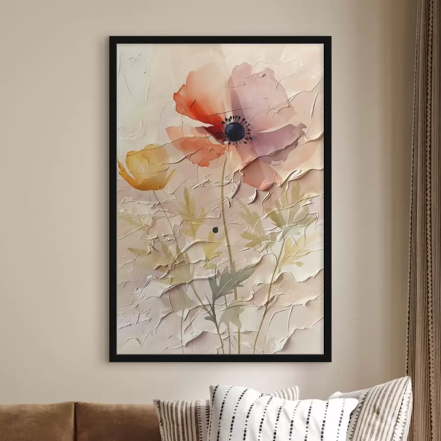 Fototapet Průsvitné květinové aranžmá na světlém pozadí f45338