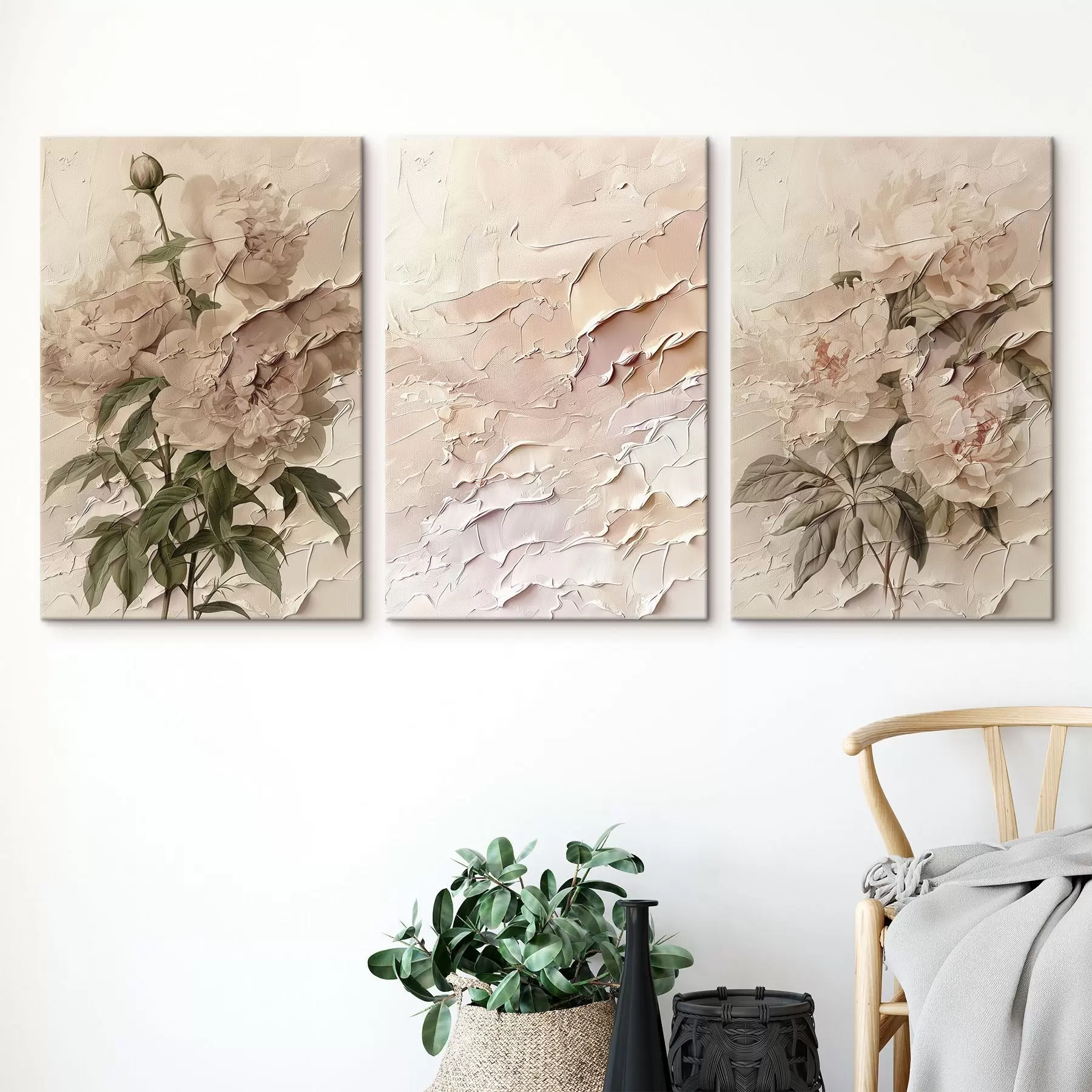 Obraz Kytice pivoněk a efekt tahu barvy Č. m00616