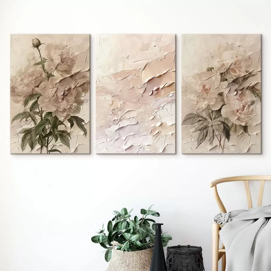 Obraz Kytice pivoněk a efekt tahu barvy Č. m00616