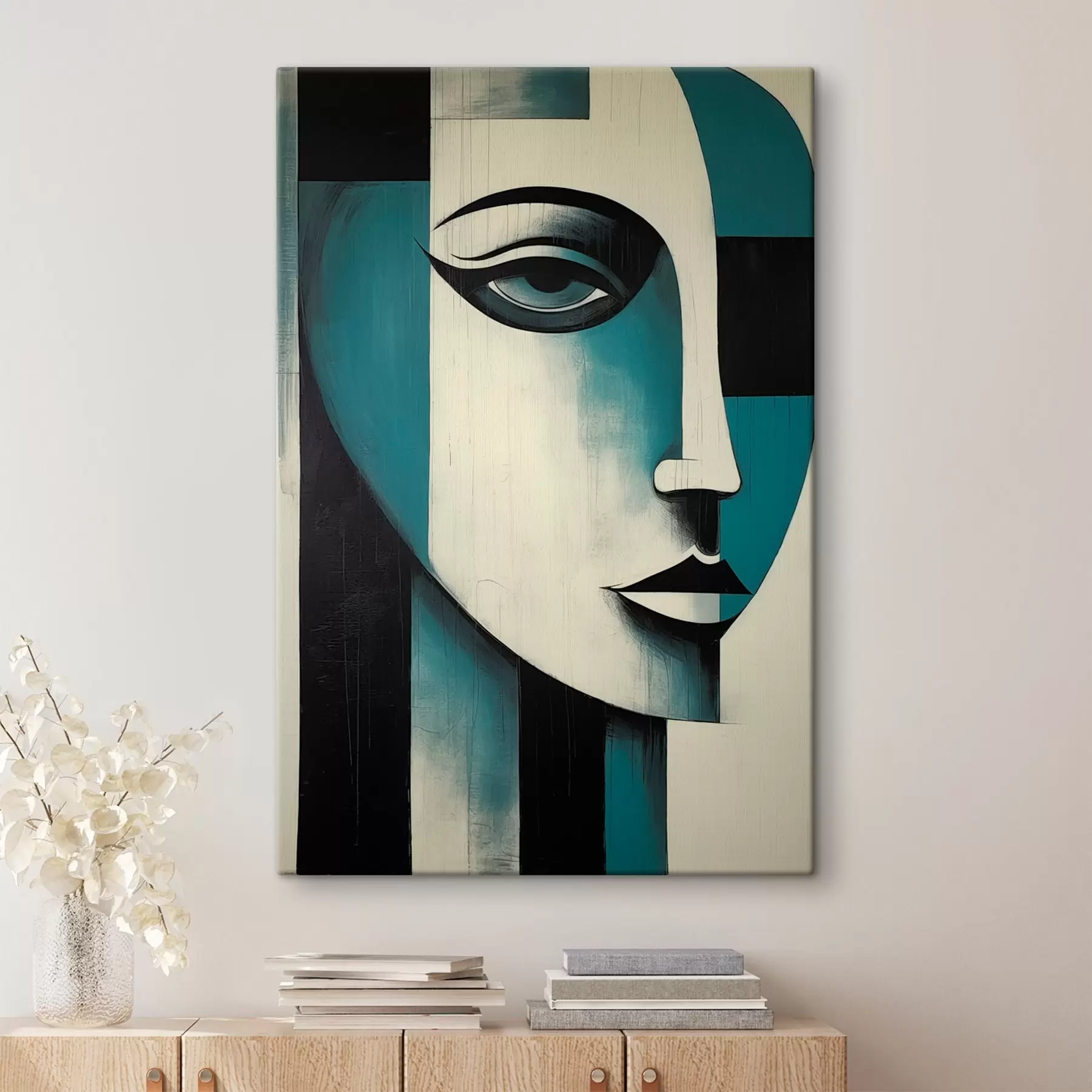 Obraz Abstraktní ženský portrét Č. s45436