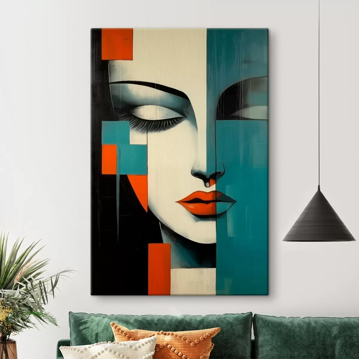 Obraz Abstraktní ženský portrét Č. s45438