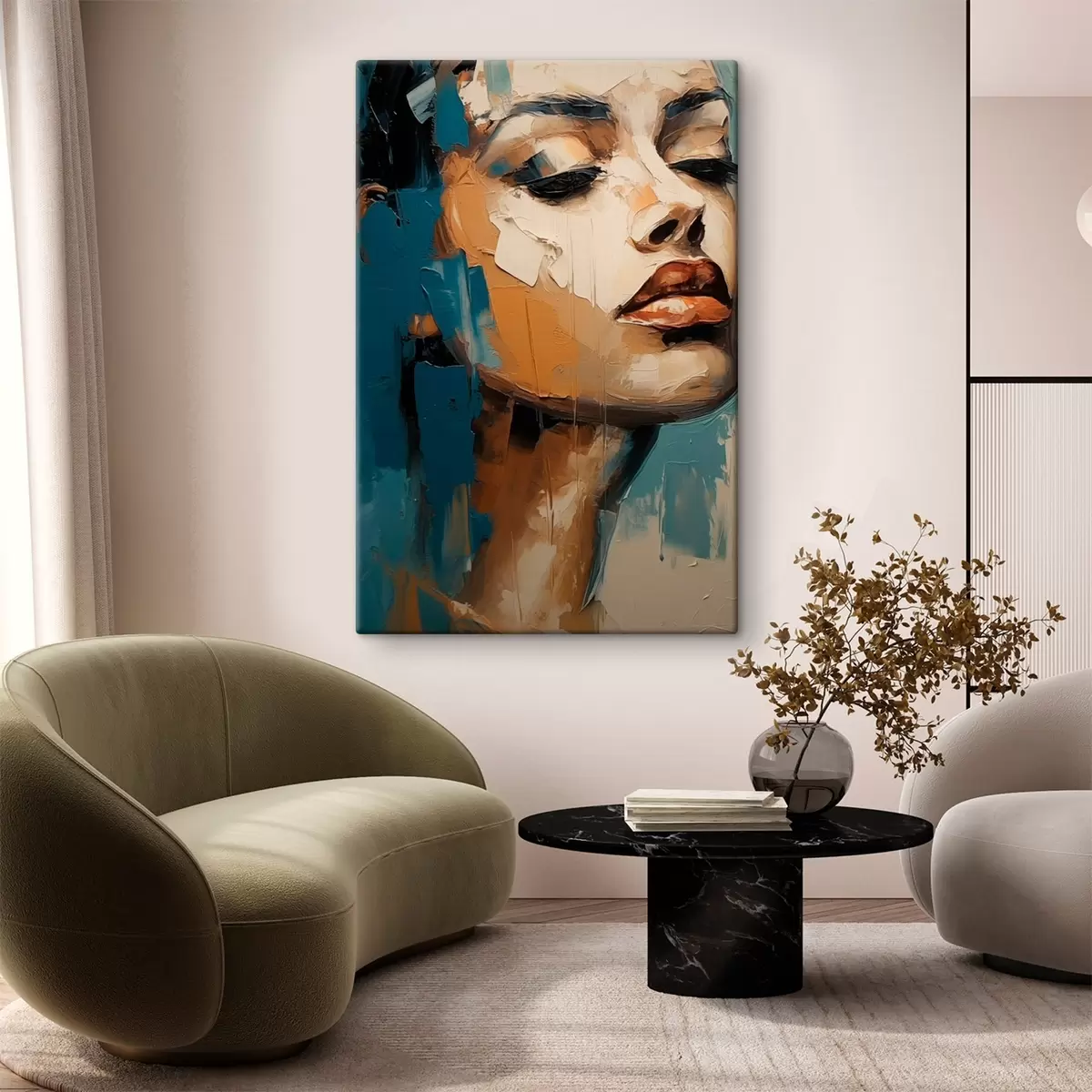 Obraz Portrét ženy se zavřenýma očima Č. s45439