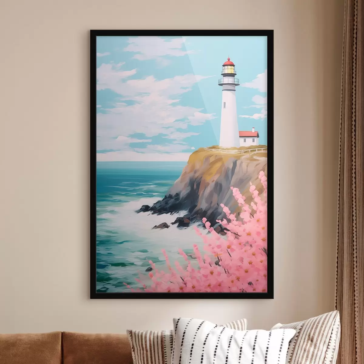 Poster Maják na útesu u moře f45435