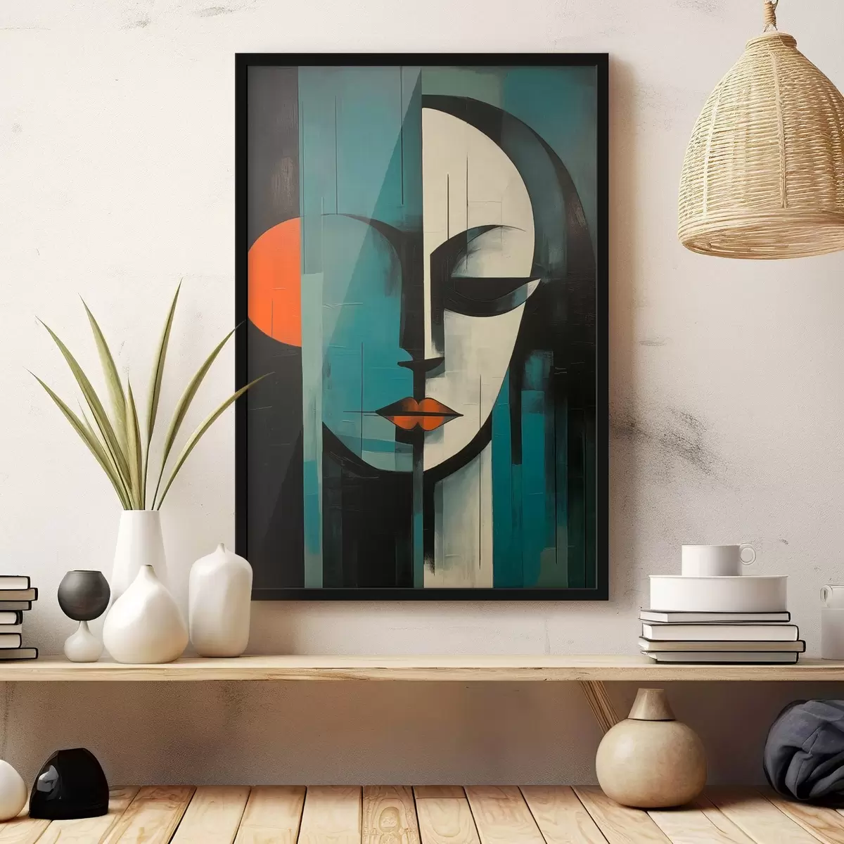 Poster Abstraktní ženský portrét f45437