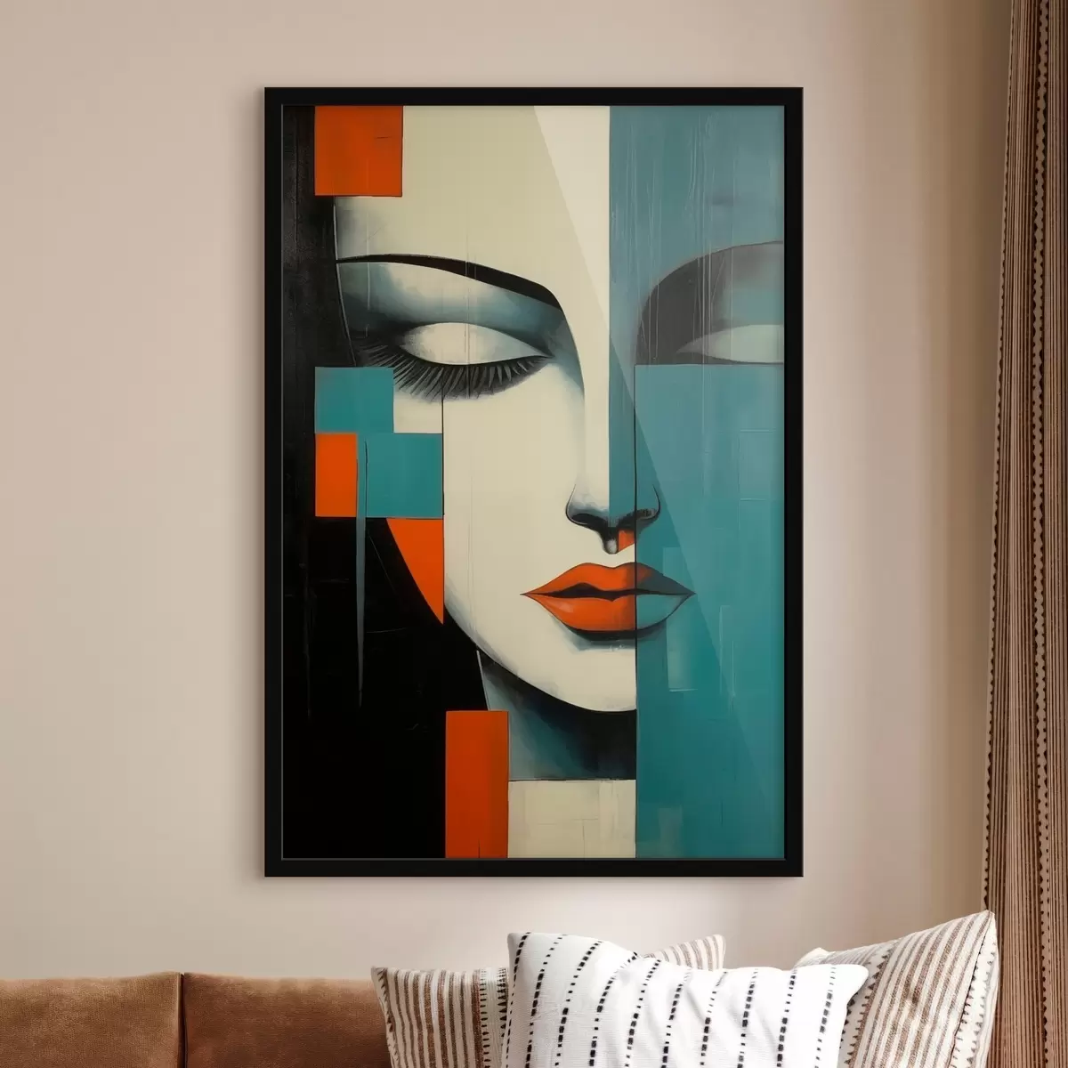 Poster Abstraktní ženský portrét f45438