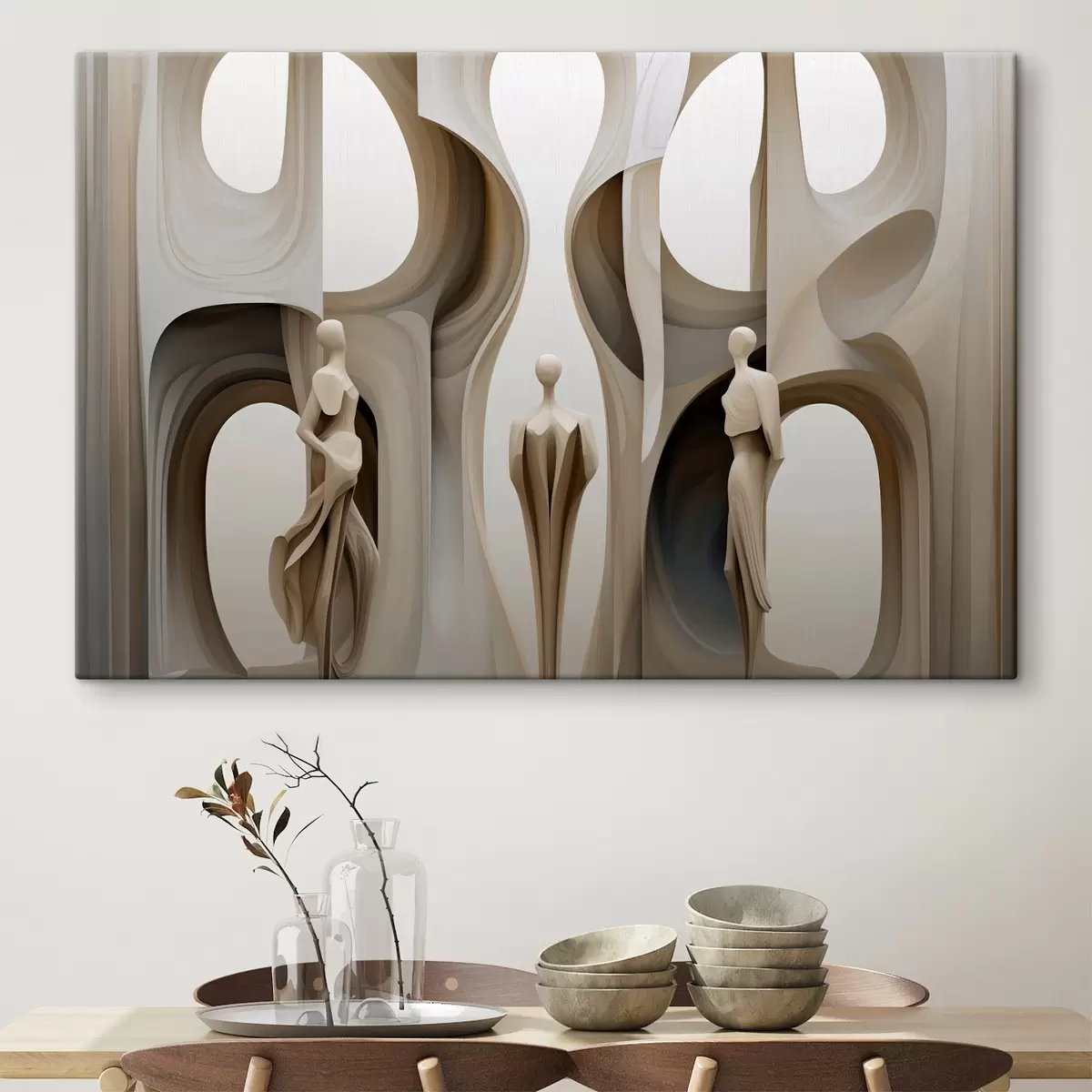 Obraz Abstrakce se siluetami Č. s45371