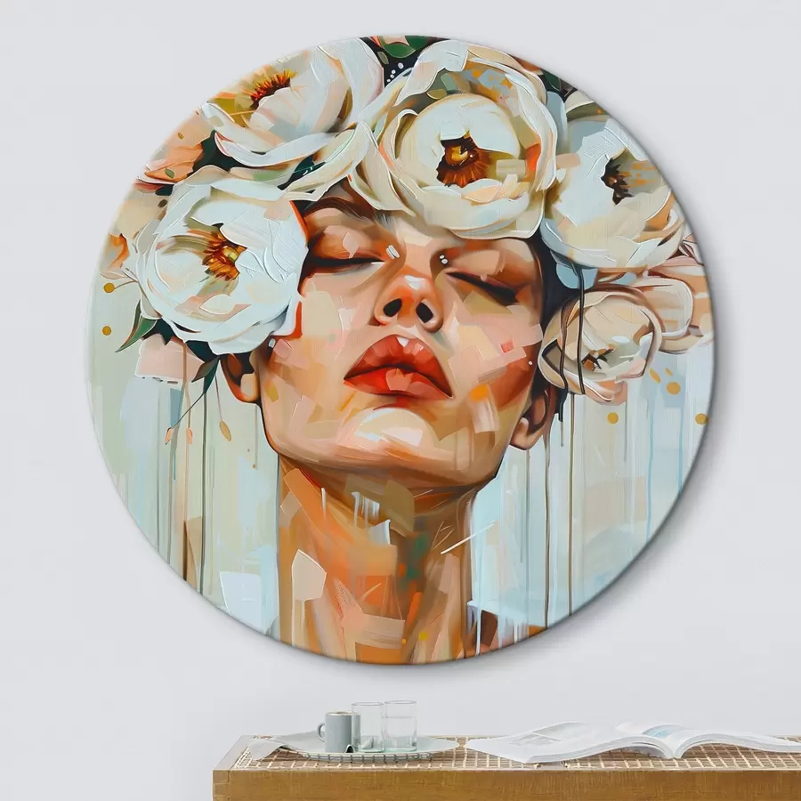 Obraz Portrét ženy s květinami Č. r45370