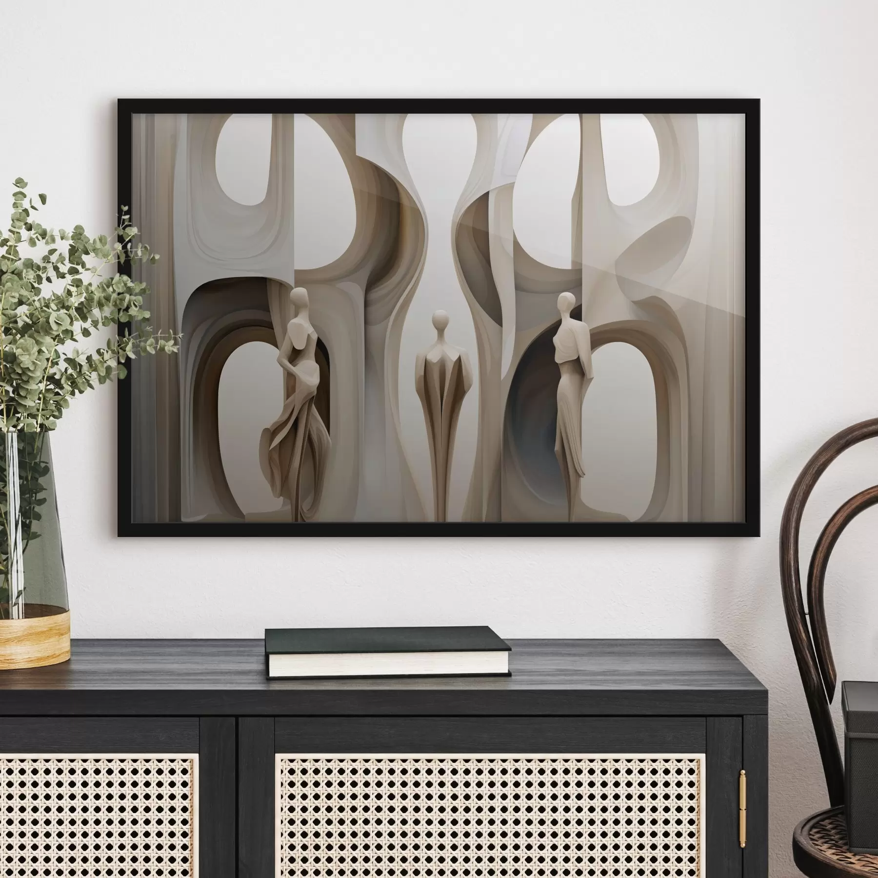 Fototapet Abstrakce se siluetami f45371