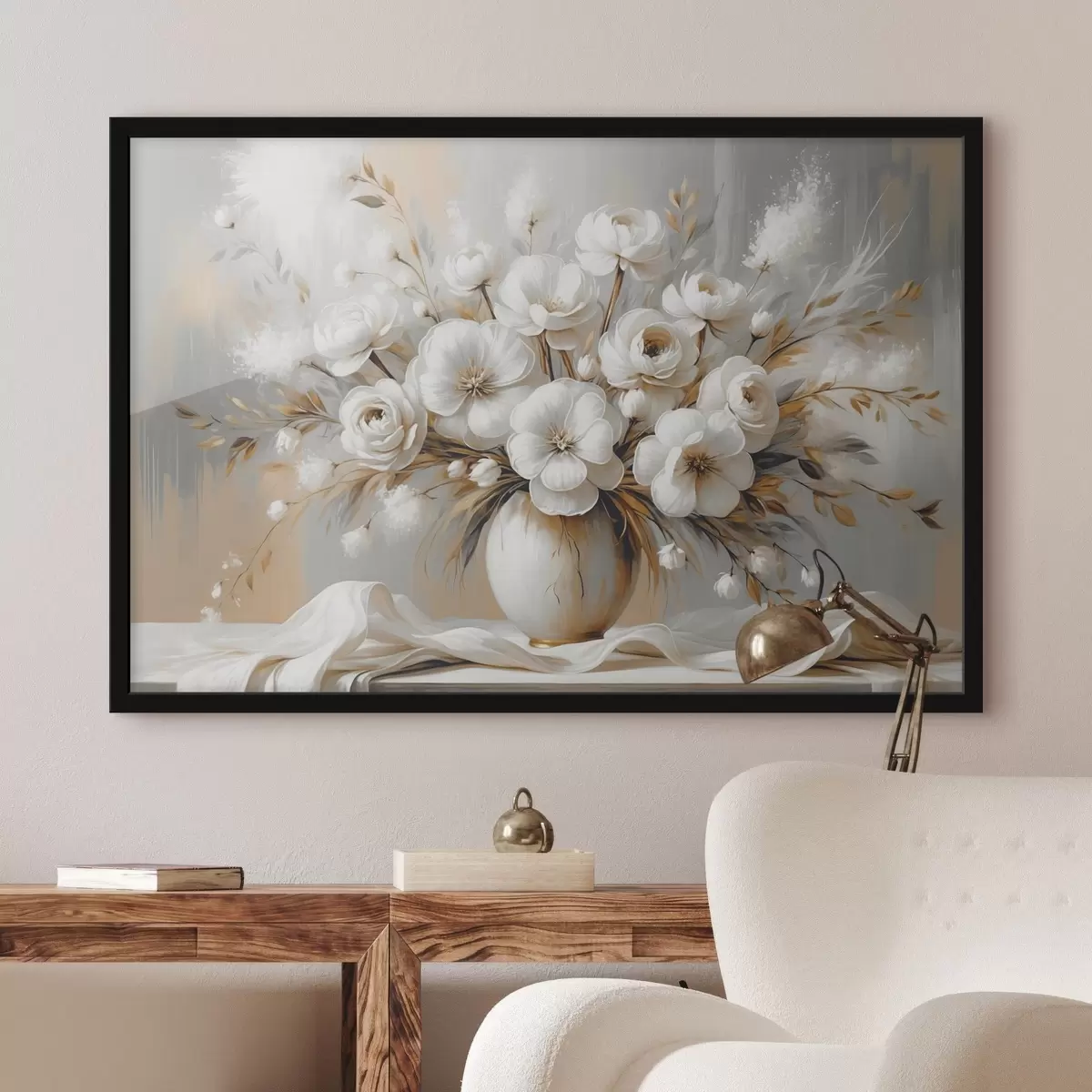 Poster Křehká kytice květin ve váze f45375