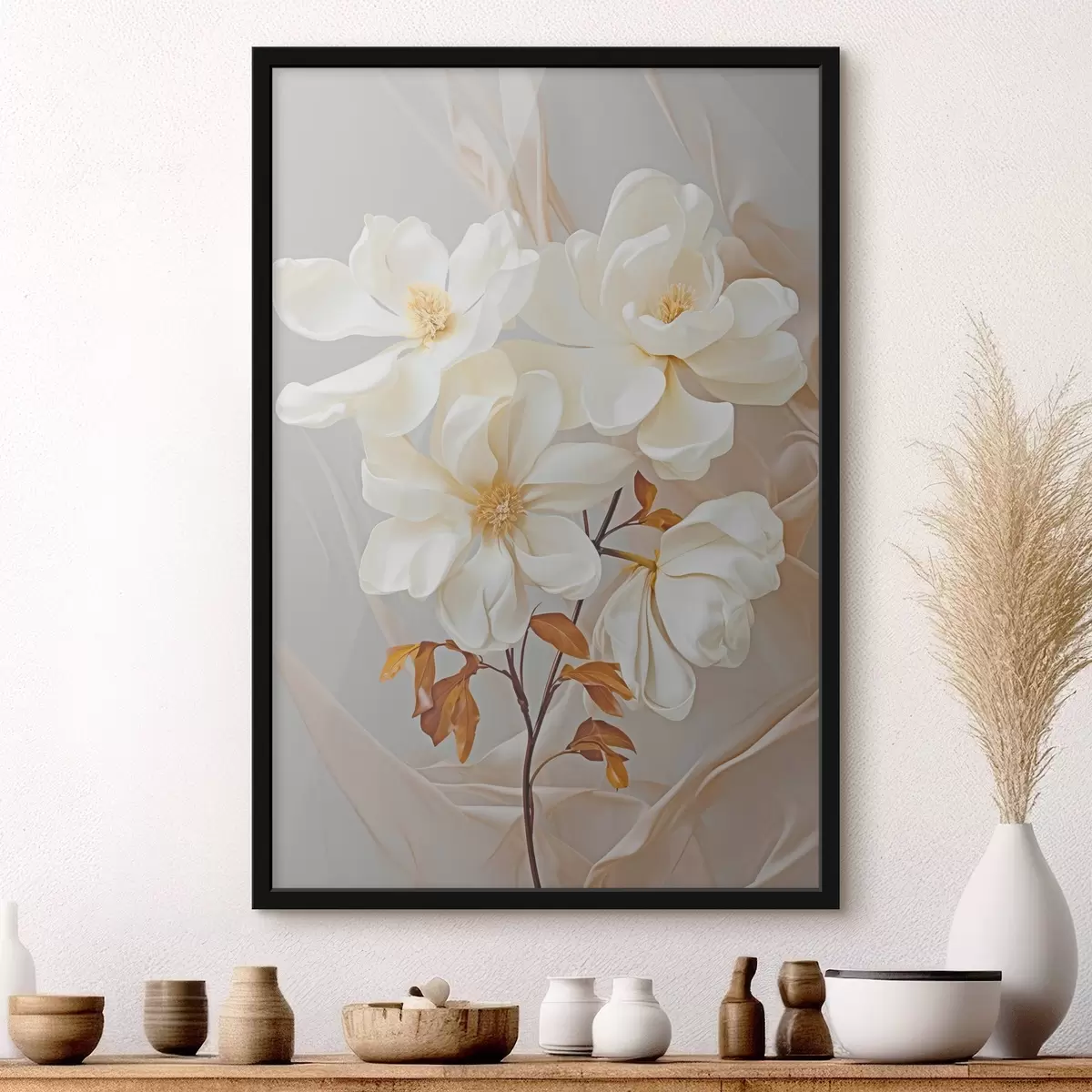 Poster Jemné abstraktní květiny f45378