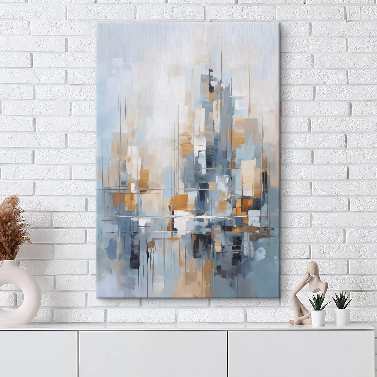 Obraz Abstrakce imitující tahy štětcem Č. s45455