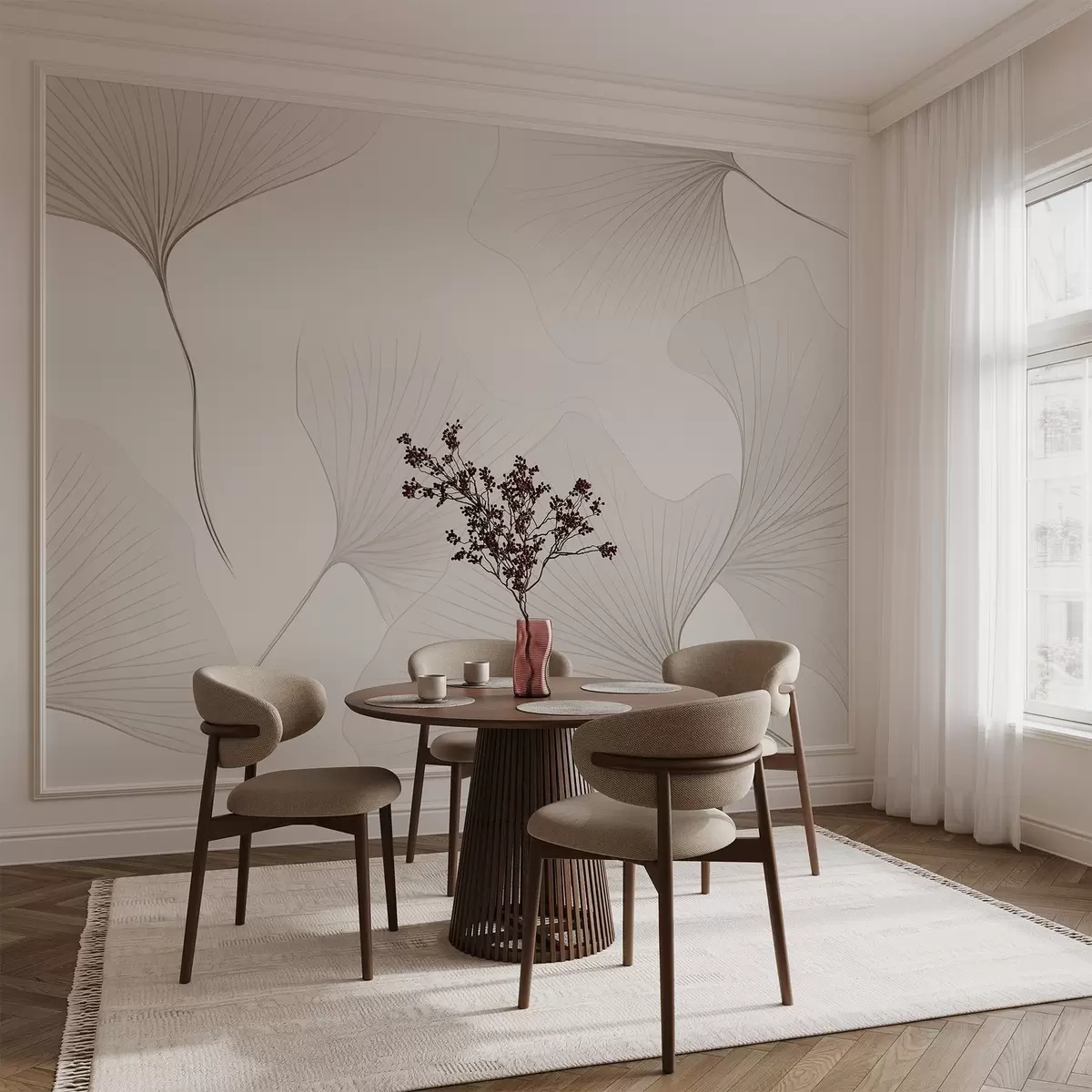 Fototapet Průhledné listy ginkga w04433v1