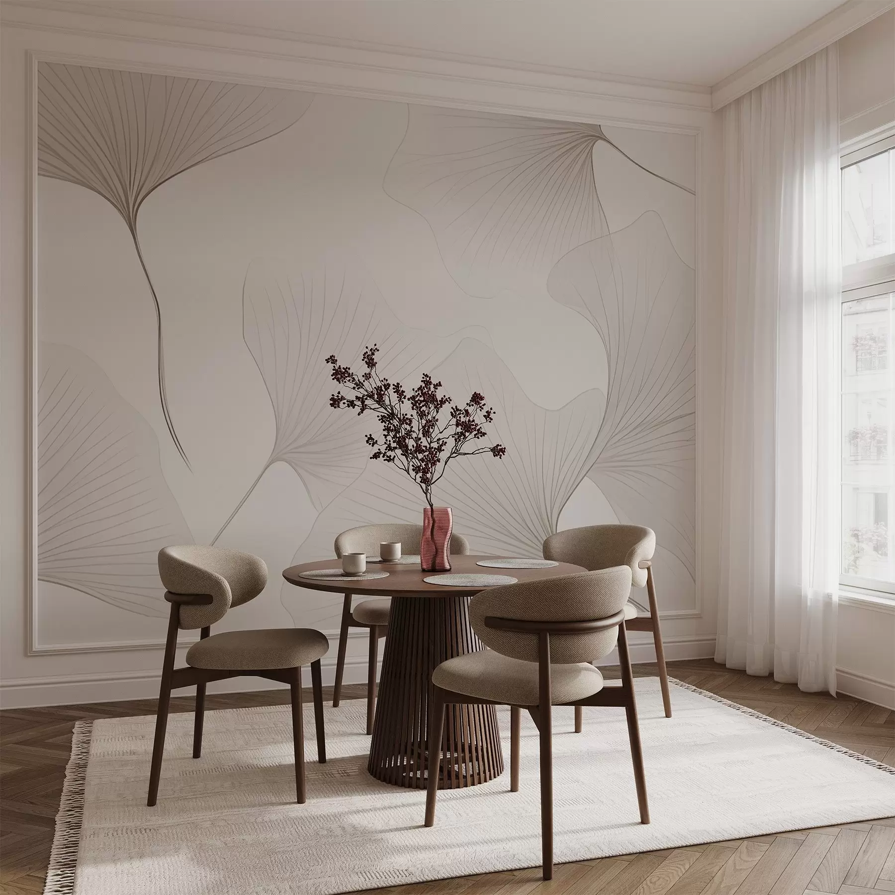 Fototapet Průhledné listy ginkga w04433v1