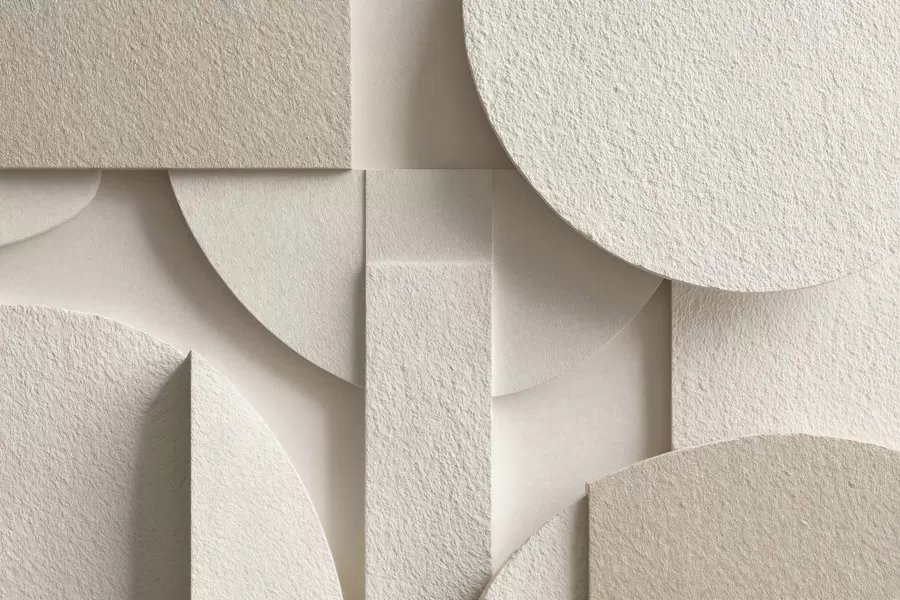 Fototapet Abstraktní kompozice béžových geometrických tvarů w04395