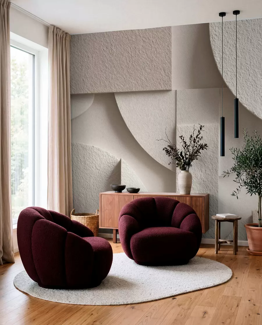 Fototapet Abstraktní kompozice béžových geometrických tvarů w04395