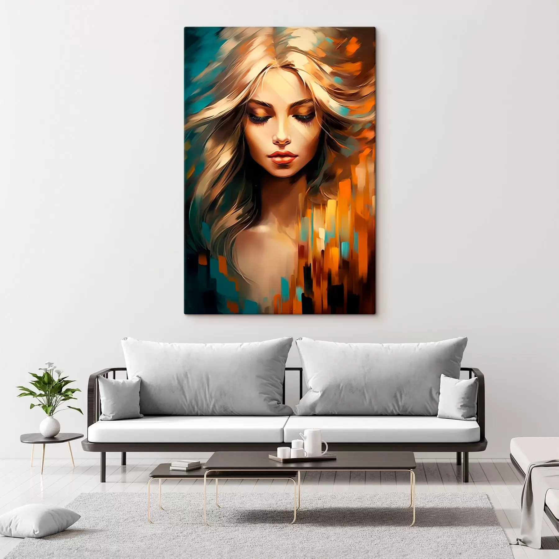 Obraz Abstraktní ženský portrét Č. s45469