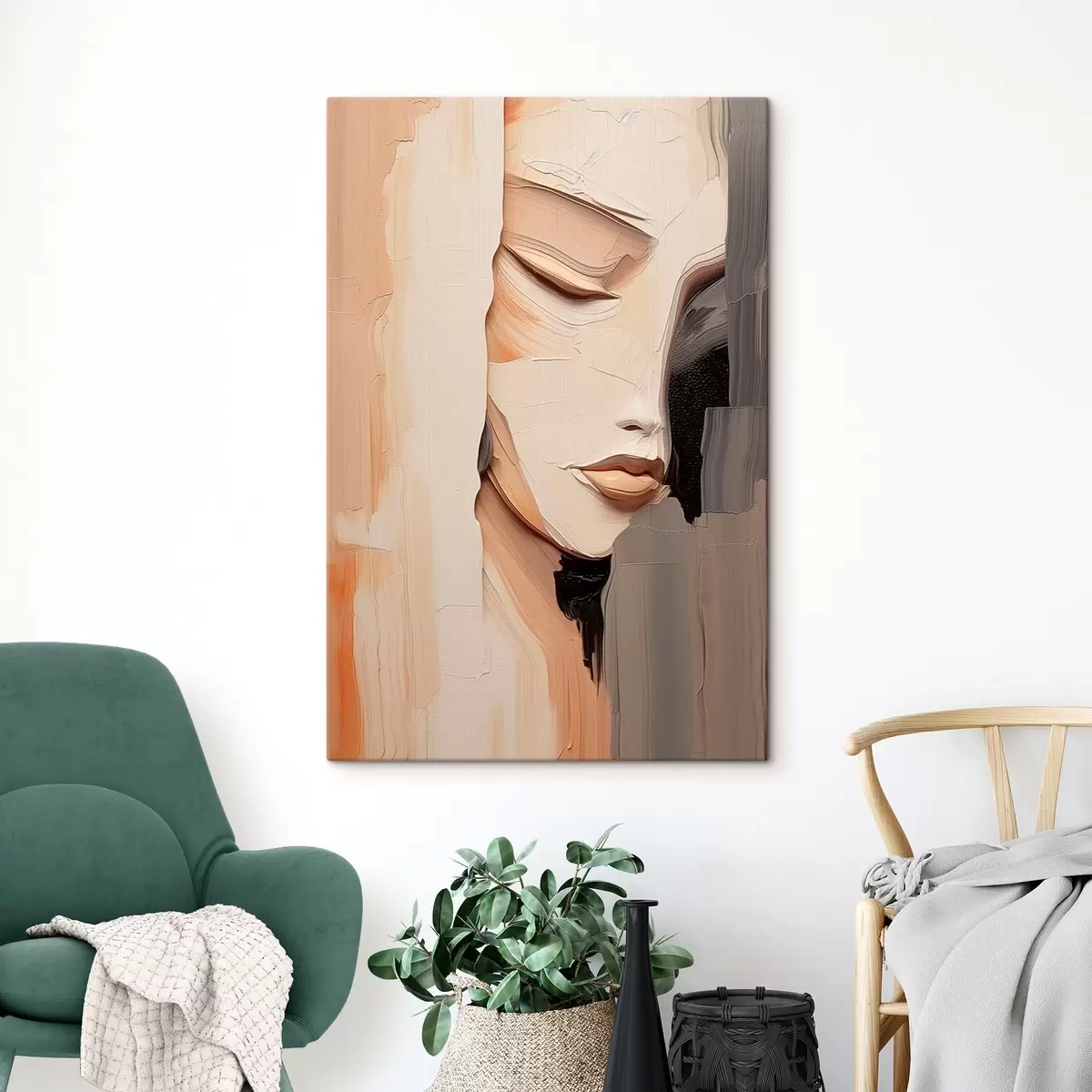 Obraz Abstraktní ženský portrét Č. s45478