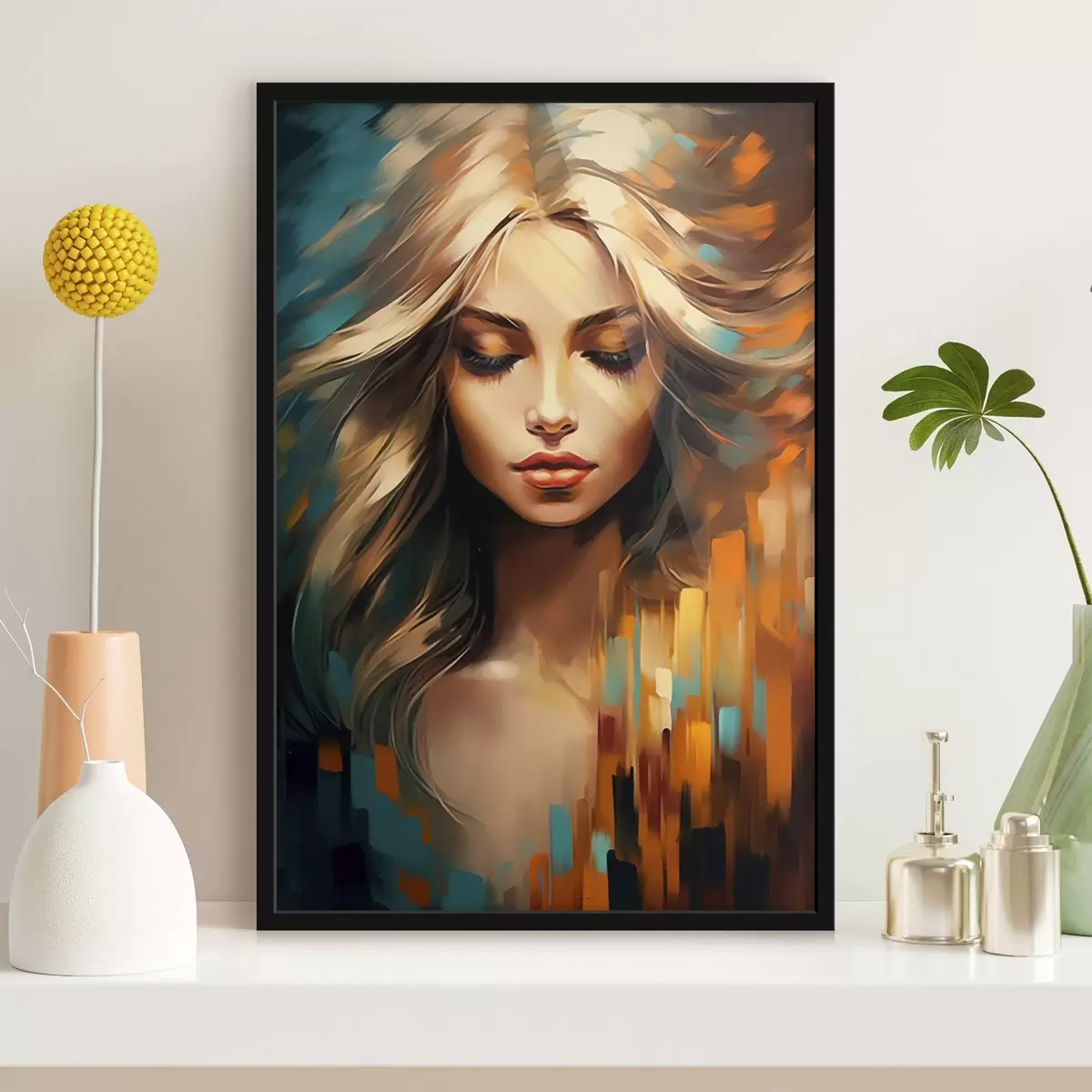 Poster Abstraktní ženský portrét f45469