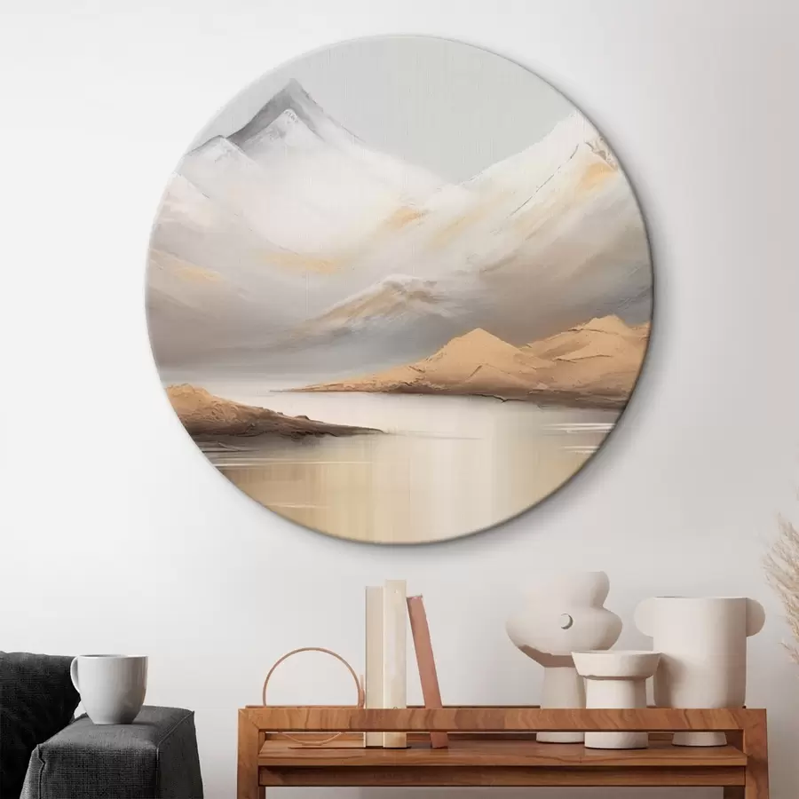 Obraz Horské jezero pod zasněženými vrcholky Č. r45466