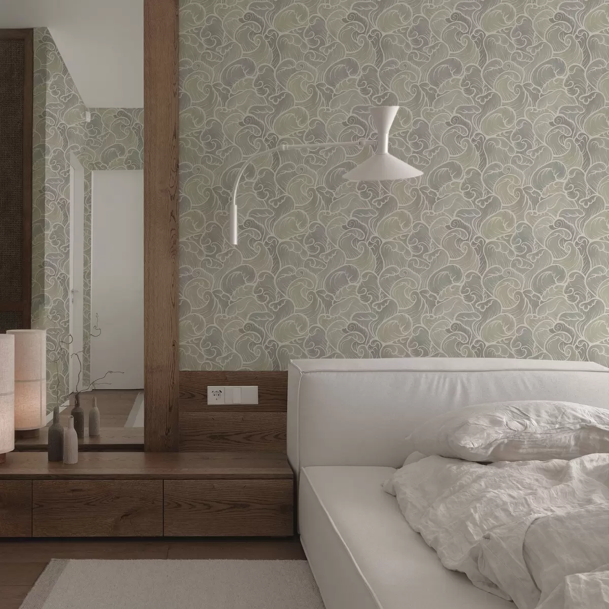 Tapety Abstraktní vlny v pastelových tónech a00285