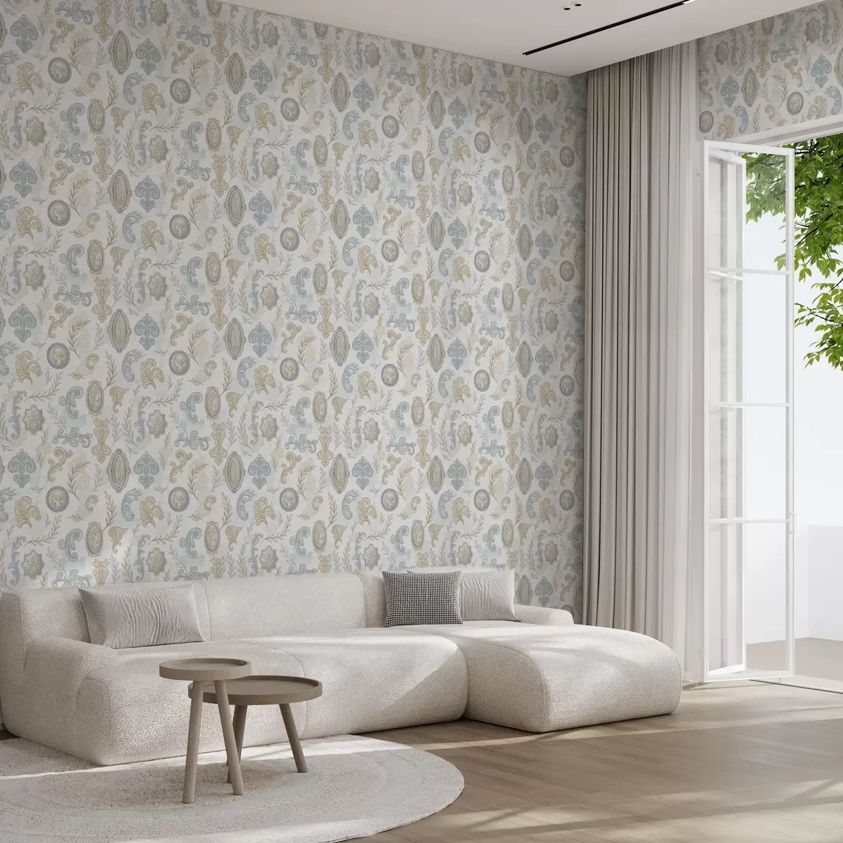 Tapety Klasický ornament s medailony a vzory a00319